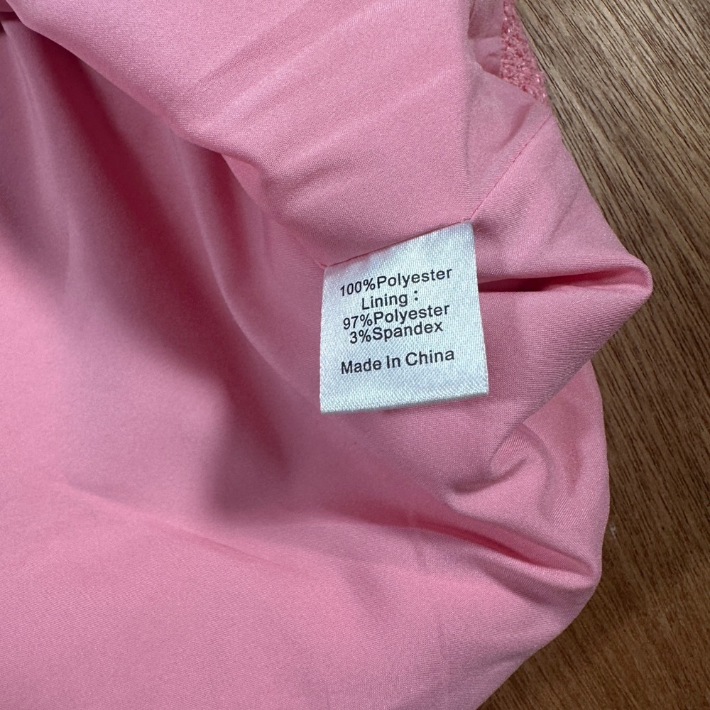Tuckernuck Jackie Tweed Dress L Coral Pink Shift Mini Gold Buttons Preppy - Picture 8 of 10